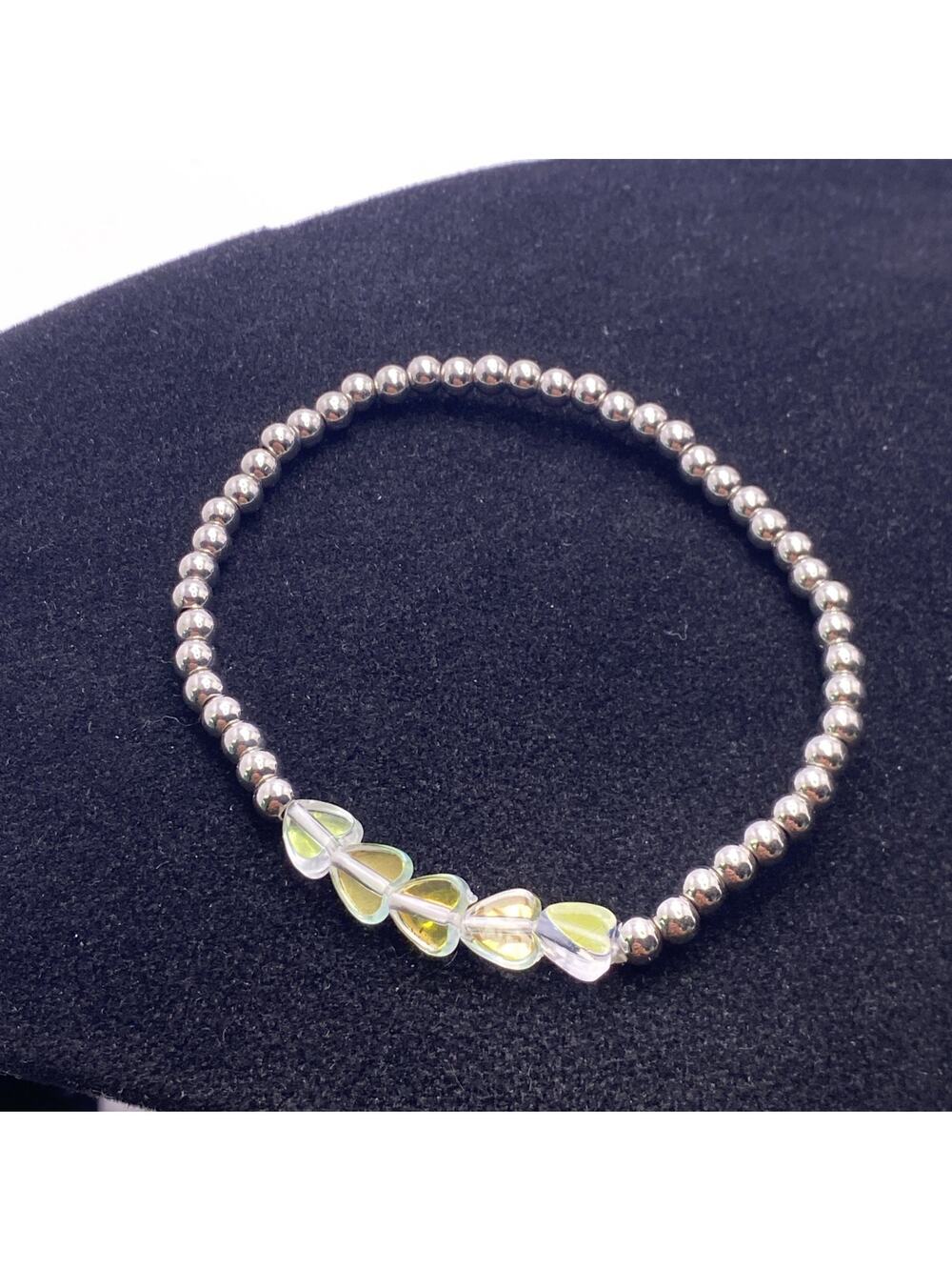 Womens Small Plastic Costume Heart Bracelet